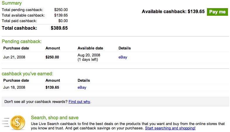 ILikeMyi Blog Archive Microsoft Cashback Got Sexier 6 EBay 